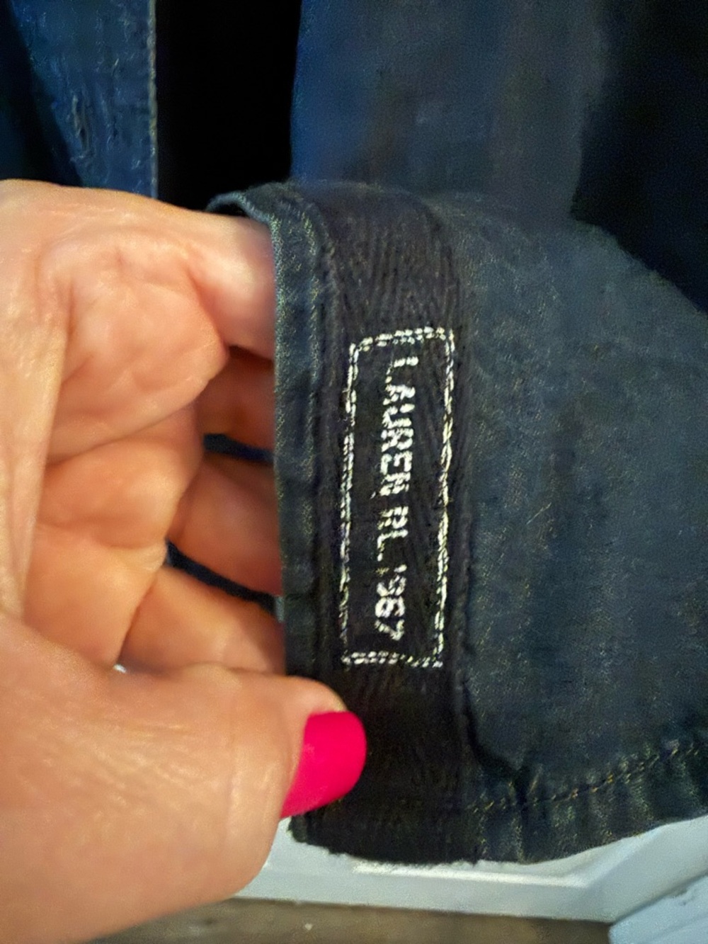 Ralph Lauren Dark Denim Button-Up Top - Picture 4 of 10